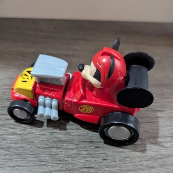 Mickey Mouse Roadster Die Cast Car Disney Junior Just Play Red/Black - Picture 3 of 7